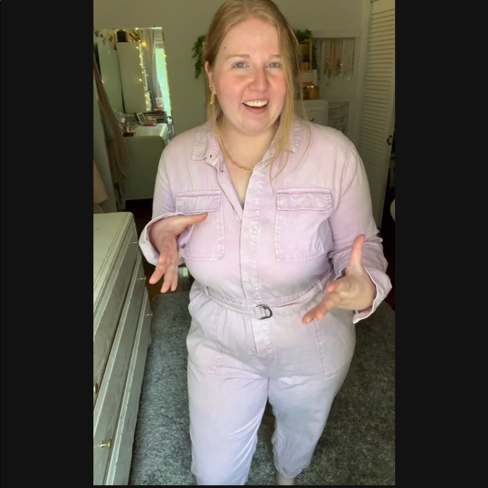 Target (Wilde fable) long sleeved, pink jumpsuit (sixe XL)